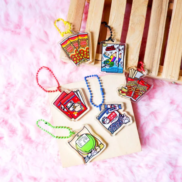 Mochi Buddies Old School Snacks Acrylic Keychain