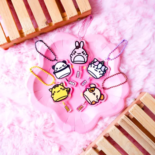 Mochi Buddies Wind Chime Acrylic Keychain