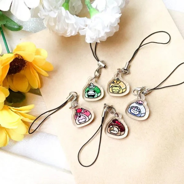 Mochi Buddies Swiss Roll Phone Charm