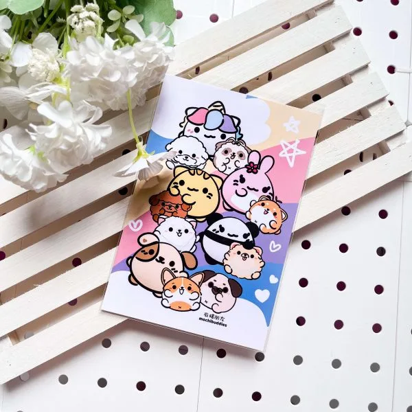 Mochi Buddies With Pups Friends Print