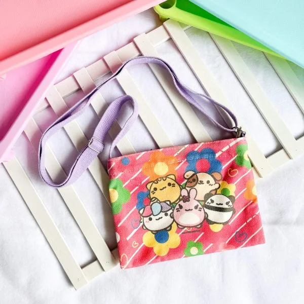 Mochi Buddies Old School Flower Power Small Sling Phone Bag