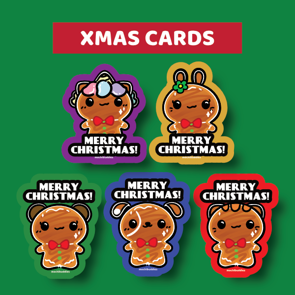 Mochi Buddies Gingerbread Card