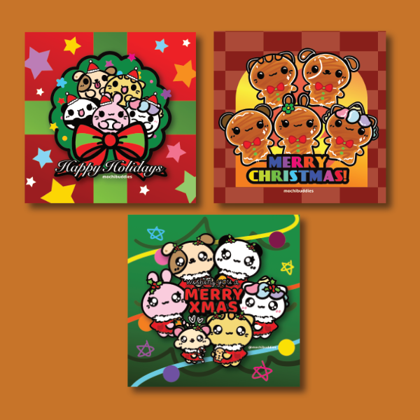 Mochi Buddies Christmas Magnets