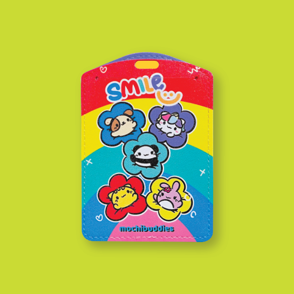 Mochi Buddies Rainbow Flowers ID Card Holder