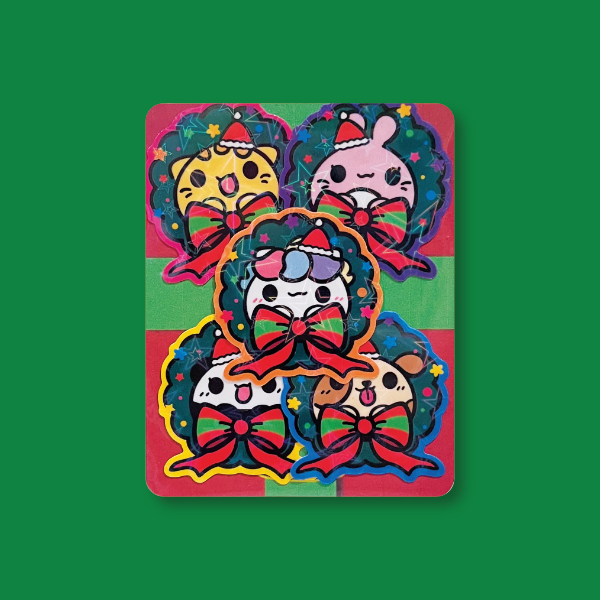 Mochi Buddies Christmas Wreath Sticker Pack