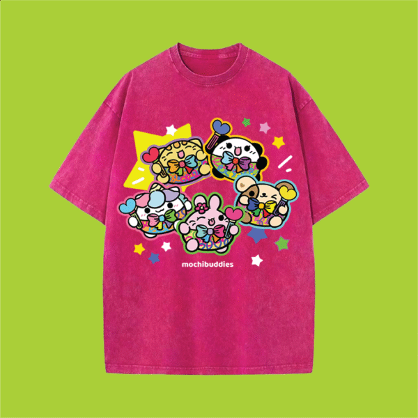 Mochi Buddies Happy Dopamine Oversized T Shirt
