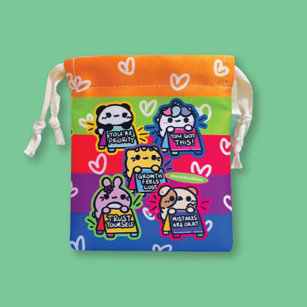 Mochi Buddies A Good Sign Drawstring Pouch