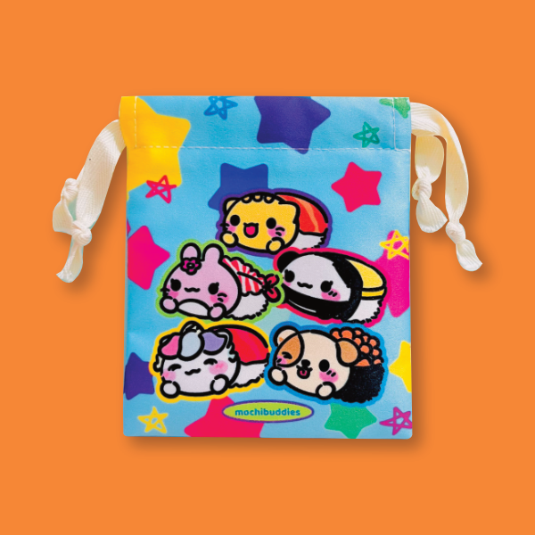 Mochi Buddies Sushi Drawstring Pouch
