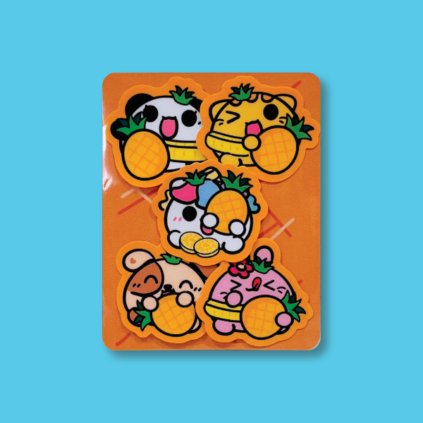 Mochi Buddies Fruit Pineapple Sticker Pack