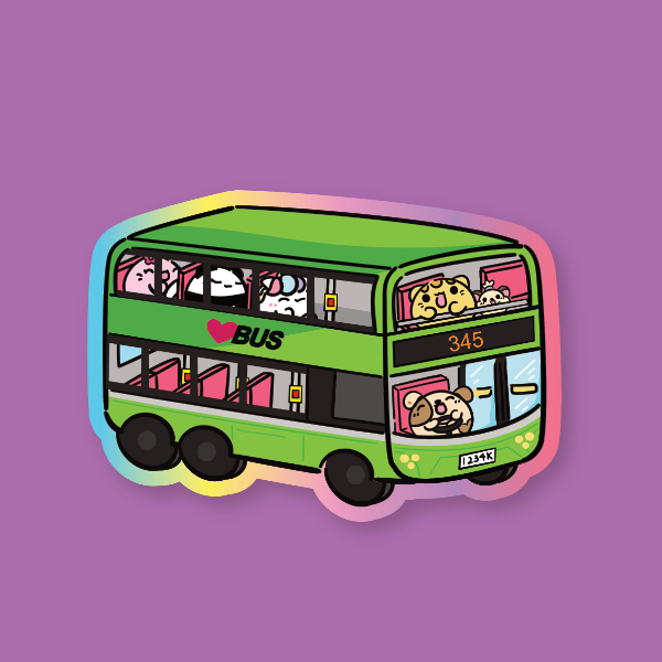 Mochi Buddies Singapore Bus Big Sticker