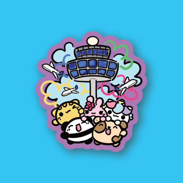 Mochi Buddies Singapore Changi Airport Big Sticker