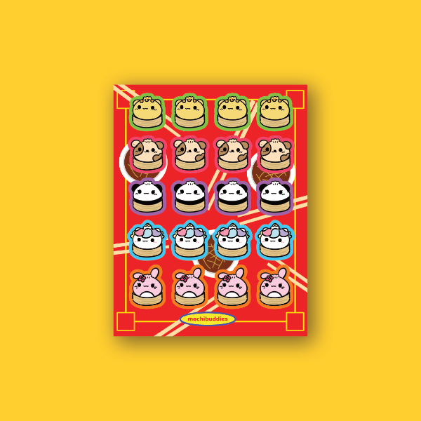 Mochi Buddies Dimsum Sticker Sheet