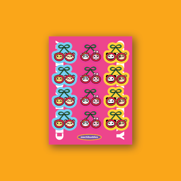 Mochi Buddies Cherry Sticker Sheet