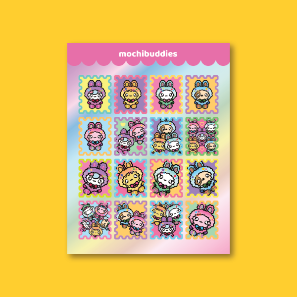 Mochi Buddies Fluffy Bunny Medium Sticker Sheet