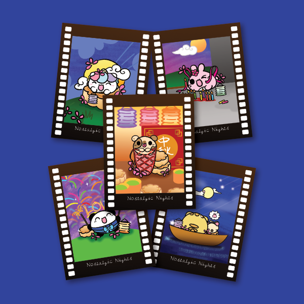 Mochi Buddies Childhood Mid Autumn Film Sticker Pack (Set of 5)