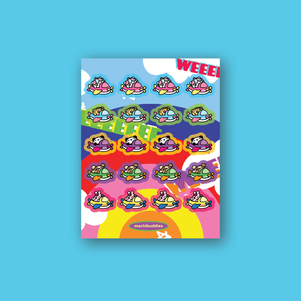 Mochi Buddies Plane Sticker Sheet