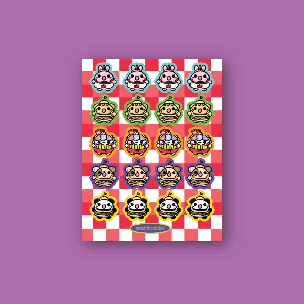 Mochi Buddies Fastfood Sticker Sheet