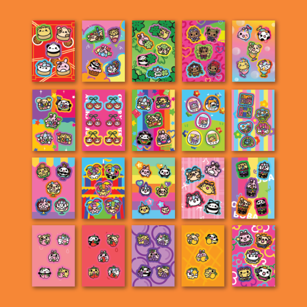 Mochi Buddies Series One Mini Sticker Sheet