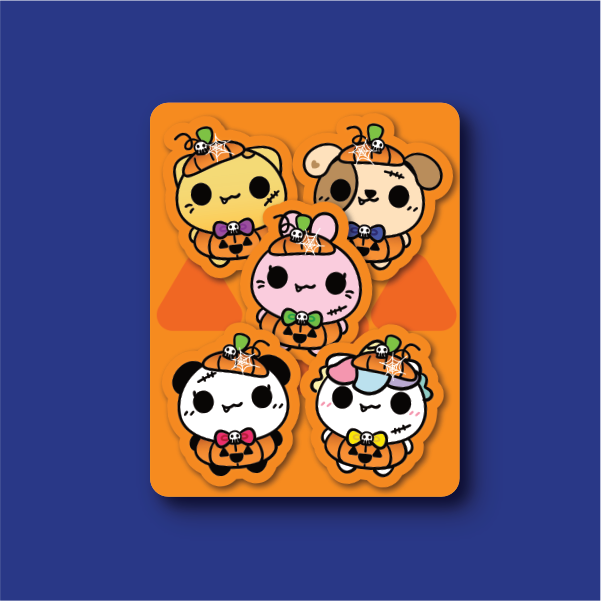 Mochi Buddies Halloween Pumpkin Sticker Pack