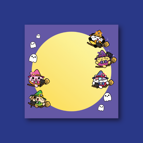 Mochi Buddies Halloween Witch Handmade Memo Pad